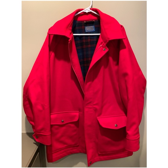 pendleton red wool coat